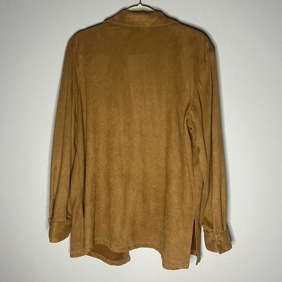 Y2K i.e. Relaxed Western Faux Suede Lightweight Button Down Large - Picture 5 of 5